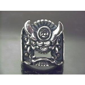 シルバーアクセサリーラブクラフト】鬼瓦リング【和柄リング】【送料