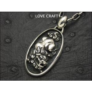 シルバーアクセサリー】ライオンヘッドペンダントトップ(with/LCring