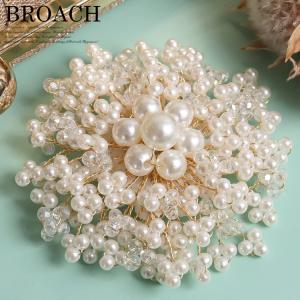 ブローチ レディース パール ラインストーン ゴールド シンプル 結婚式