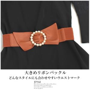 ゴムベルト レディース フォーマル 結婚式 伸...の詳細画像1