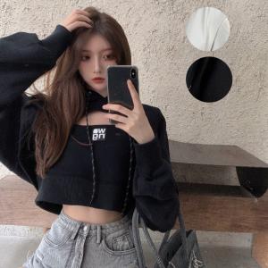 トレーナー パーカー 長袖 トップス へそ出し 薄手 カットソー パンク ロック ファッション Hiphop 原宿系 レディース ストリートダンス衣装 S68wf Loveliness 通販 Yahoo ショッピング