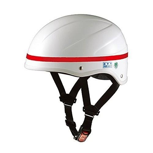OGK KABUTO(オージーケーカブト) 通学用ヘルメット SN-8 ホワイト レッドテープ付き　...