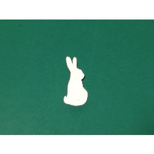 オーダーキラキラワッペン後ろ姿うさぎラビット2cm×1cm/ラメグリッター希望カラー対応