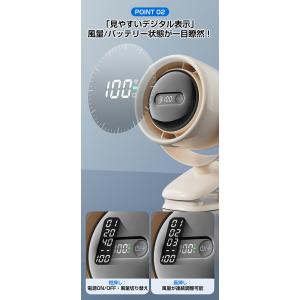 扇風機 クリップ 卓上 クリップファン LED...の詳細画像3