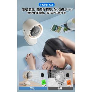 扇風機 クリップ 卓上 クリップファン LED...の詳細画像4