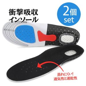 インソール 2足 セット 衝撃吸収 メンズ レディース 中敷 スニーカー ブーツ パンプス 安全靴 革靴 防臭 ウォーキング ランニング 矯正 疲れない