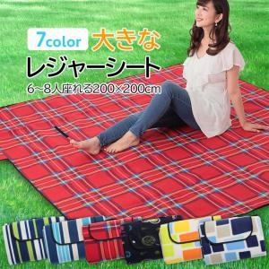 レジャーシート 200×200cm 大きい 大判 厚手 コンパクト