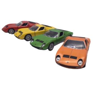 ミニカー お得な4色コンプリートセット 1/34 ランボルギーニ ミウラ P400 SV スーパーカ...