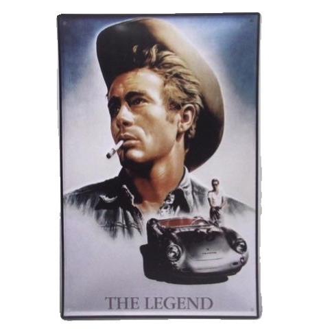 ジェームス ディーン 金属製 メタルサインプレート JAMES DEAN ポルシェ550スパイダー ...