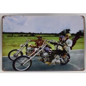 送料無料 イージーライダー カラー写真 金属製 メタルサインプレート 映画 EASY RIDER ピ...