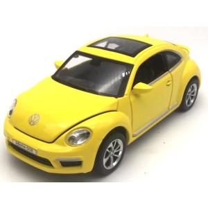 ミニカー　1/32 フォルクスワーゲン ザ・ビートル GSR イエロー ヘッドライト＆テールライト点...
