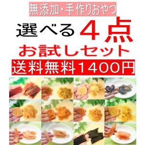 無添加 国産 犬 猫  手作り おやつ 選べる４点セット
