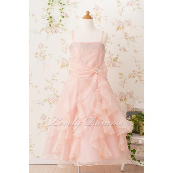 フリルが華やかな 演奏会子供ドレス マドレーヌ ブラッシュピンク