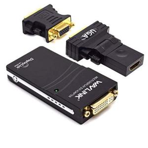 WAVLINK USB 2.0 2K HDMI外部マルチモニターグラフィックアダプター 最大1920 x 1080  VGA/DVI/HDMIへ