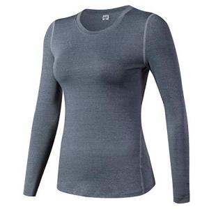 Sillictor スポーツ インナー シャツ レディース 長袖 コンプレッション トップス アンダー ウェア 通気速乾