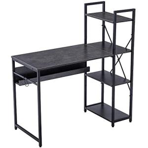 SYALEN パソコンデスク 収納ラック付き デスク 幅104