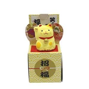 クラフトマンハウス 置物  本体全長:4cm 幸せを呼ぶ 福箱 猫飾り K7184