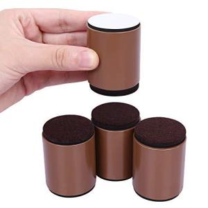 AIRUJIA 高さ調節 40*50mm 4個セット テーブル ベッド こたつの高さ調整 高さ上げる 粘着 高さ調節が簡単にできる 円形 茶褐色
