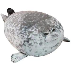 ぬいぐるみ　アザラシ　ねむねむ　抱き枕　ふわふわ　水族館  癒し 抱き枕 添い寝 クッション 柔らかい 背当て 腰当て かわいい 60cm