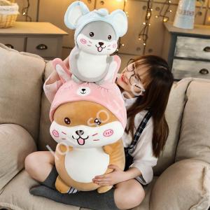 ぬいぐるみ　ハムスター　抱き枕　ふわふわ　かわいい　誕生日プレゼント40cm｜lovesound