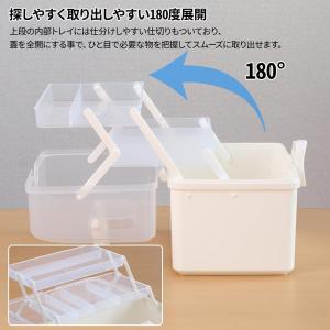 救急箱 薬箱 大容量 3段収納 シンプル かわ...の詳細画像2