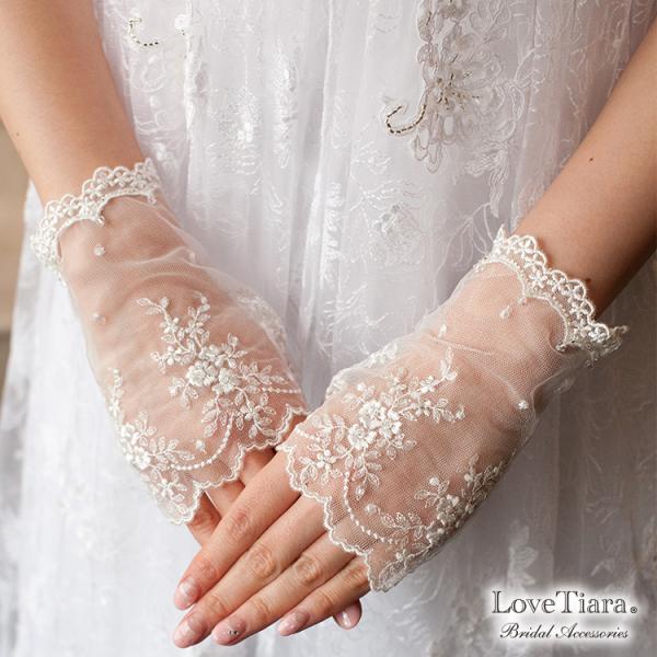 手袋 おしゃれ 人気 グローブ ウエディング レディース 指なし 白 長い 長め ショート 無地 ロ...