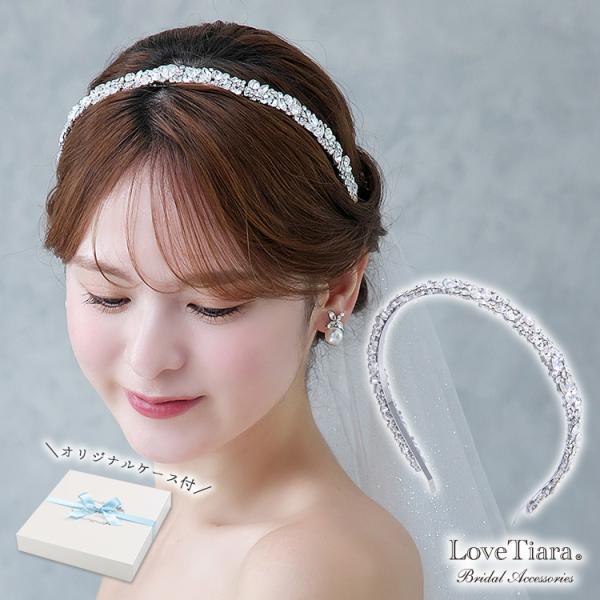 カチューシャ ティアラ 結婚式 花嫁 ビジュー クリスタル ウェディング ウエディング ブライダル ...