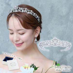 クラウンティアラ 花冠 ウェディング ウエディング クラシカル クラウン ティアラ ＆イヤリング / ピアス セット｜lovetiara-bridal