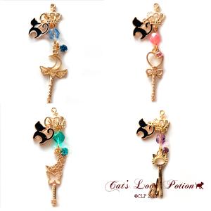 猫 イヤホンジャック はこばれ ねこ りぼん ぱーる ストラップ iphone