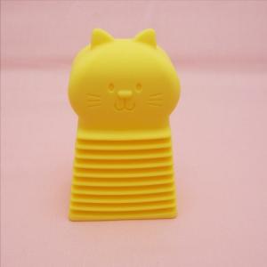 猫のシリコン洗濯板（ミニ） イエロー｜lovexclp