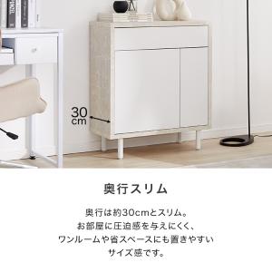 サイドボード 幅70cm おしゃれ 大理石柄 ...の詳細画像5