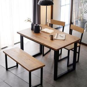 LOWYA 天然木ダイニングテーブル 120cm 幅120/140/160] 天然木ダイニングテーブル 単品or5点セット