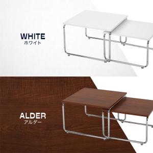 ネストテーブル ローテーブル テーブル 2個セ...の詳細画像4