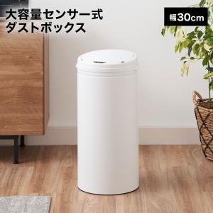 ごみ箱 自動開閉 30L ふた付き 大容量 ダストボックス おしゃれ センサー ボタン キッチン リビング スタイリッシュ シンプル 自動 衛生 電池式