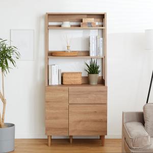 リビング収納 おしゃれ 幅80cm リビングラ...の詳細画像1