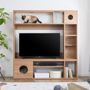 テレビ台 ハイタイプ 猫家具 おしゃれ 150c...の商品画像