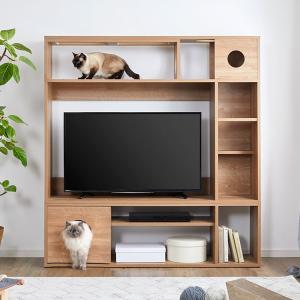 テレビ台 ハイタイプ 猫家具 おしゃれ 150...の詳細画像1