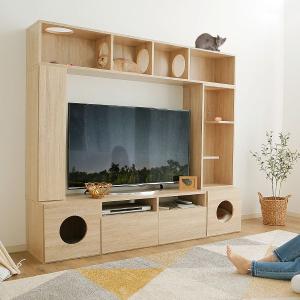 テレビ台 ハイタイプ 猫家具 AVラック 18...の詳細画像1