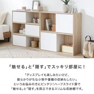 収納棚 収納 おしゃれ カラーボックス 扉付き...の詳細画像2