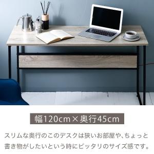 デスク パソコンデスク 幅120cm 奥行45...の詳細画像4