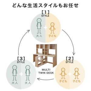 学習机 パソコンデスク デスク 机 2人用 p...の詳細画像3