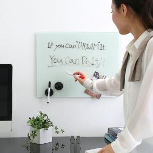 ガラスボード 壁掛けタイプ ホワイト ガラス製...の詳細画像1