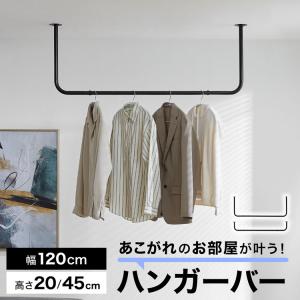 ハンガーバー ハンガーラック ハンガーパイプ 天井付け 壁付 クローゼット 衣類収納 洋服 衣類 物干し 天吊り 吊り下げ クローク
