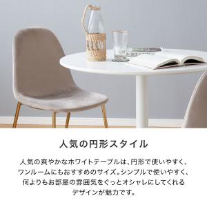 ダイニングテーブル 丸テーブル 丸 ホワイト ...の詳細画像3
