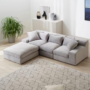 ローソファー 3人掛け l字 4人掛け おしゃ...の詳細画像1