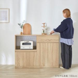 キッチンカウンター 食器棚 キッチンボード レ...の詳細画像1