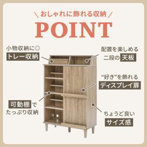 収納 収納棚 カラーボックス 扉付き 引き戸 ...の詳細画像3