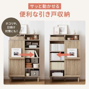 収納 収納棚 カラーボックス 扉付き 引き戸 ...の詳細画像4