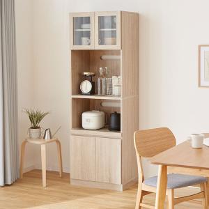 食器棚 おしゃれ コンセント付 キッチン収納 ...の詳細画像1