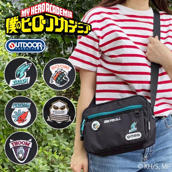 僕のヒーローアカデミア×OUTDOOR PRODUCTS 缶バッチ付きショルダーバッグ 公式 キャラ...